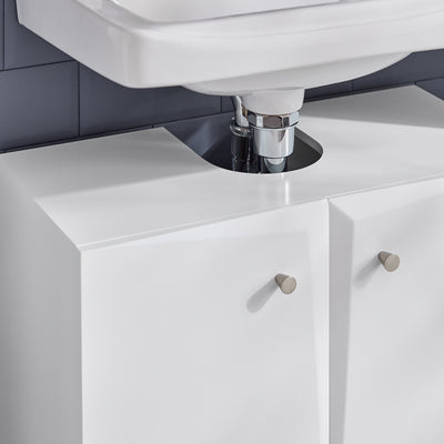 SoBuy BZR92-W Meuble sous Lavabo, Meuble sous évier, Meuble sous Vasque, Armoire Salle de Bain, Placard de Rangement