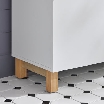 SoBuy BZR92-W Meuble sous Lavabo, Meuble sous évier, Meuble sous Vasque, Armoire Salle de Bain, Placard de Rangement