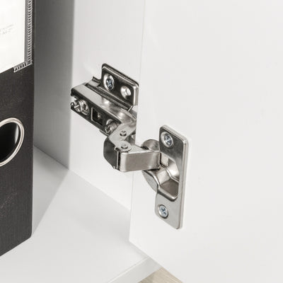 SoBuy FBT106-W Support Imprimante Roulant Bureau Mobile Caisson Meuble de Rangement Bureau avec tiroir et porte Blanc