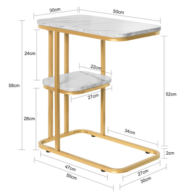 SoBuy FBT110-G Table d’Appoint Moderne Bout de Canapé à Café Table Basse Table de Chevet Effet