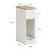 SoBuy FBT111-WN Table de Chevet Étroite 20 cm avec Tiroir et Étagère – Bois Noyer, 60 cm