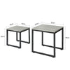 SoBuy FBT42-HG Tables Basses Gigognes, Set de 2, Lot de 2 Tables d'Appoint Empilables Tables Carrée Table Basse