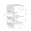 SoBuy FBT49-W Table de Chevet avec 1 Tiroir et 2 Étagères, Design Moderne, pour Salon et Chambre, Rangement Optimisé, Design Fonctionnel – L39×P39×H65 cm, Blanc