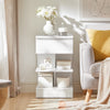 SoBuy FBT49-W Table de Chevet avec 1 Tiroir et 2 Étagères, Design Moderne, pour Salon et Chambre, Rangement Optimisé, Design Fonctionnel – L39×P39×H65 cm, Blanc