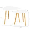 SoBuy FBT74-W Tables Basse Gigognes Lot de 2 - Table Basse Salon Moderne, Grande 55 cm & Petite 40 cm, Blanc