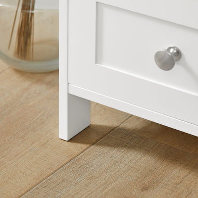 SoBuy FBT91-W Table d’Appoint Haute Bout de Canapé pour Salon Bureau Cuisine en 3 niveaux avec 1 tiroir