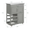 SoBuy FKW45-HG Desserte Chariot de Cuisine de Service Roulant, Meuble Armoire de Rangement Cusine sur roulettes