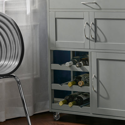 SoBuy FKW45-HG Desserte Chariot de Cuisine de Service Roulant, Meuble Armoire de Rangement Cusine sur roulettes
