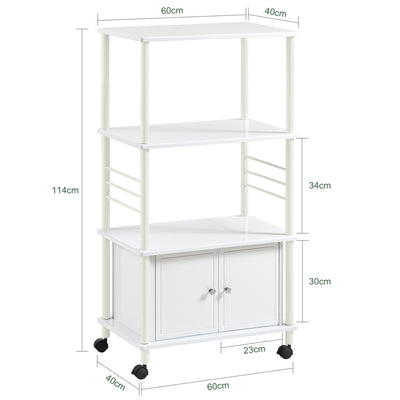 sebuyfr.comG12-W Meuble rangement cuisine roulant en bois, Chariot de cuisine de service