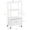 sebuyfr.comG12-W Meuble rangement cuisine roulant en bois, Chariot de cuisine de service