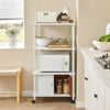 sebuyfr.comG12-W Meuble rangement cuisine roulant en bois, Chariot de cuisine de service