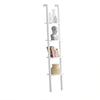 sebuyfr.comG15-W Bibliothèque Étagère Murale Style échelle, Étagère échelle 4 Niveaux- Blanc 33 x 180 cm