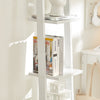 sebuyfr.comG15-W Bibliothèque Étagère Murale Style échelle, Étagère échelle 4 Niveaux- Blanc 33 x 180 cm