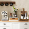 sebuyfr.comG179-WN Boîte à Thé avec Tiroir, Format Compact, Rangement Optimisé, Design Fonctionnel, Usage Quotidien – L31×P30×H10 cm, Bois, Blanc et Naturel