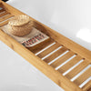 sebuyfr.comG212-N Plateau de Baignoire Extra Long et Verni avec Support Verre à Vin et Bougie, Design Fonctionnel, Usage Quotidien, Pratique – Bambou, Naturel