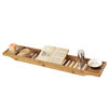 sebuyfr.comG212-N Plateau de Baignoire en Bambou 80 cm – Pont de Baignoire en Bois – Extra Long & Vernis pour Grandes Baignoires