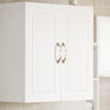 sebuyfr.comG231-W Armoire Murale Salle de Bain avec Porte et Étagère Réglable – L60×P30×H60 cm, Charge 25 kg, MDF E1, Blanc