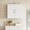 sebuyfr.comG231-W Armoire Murale Salle de Bain avec Porte et Étagère Réglable – L60×P30×H60 cm, Charge 25 kg, MDF E1, Blanc