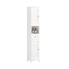 sebuyfr.comG236-W Colonne de Salle de Bain – 32 cm, 2 Portes Persiennes, Tiroir et Niche, Blanc