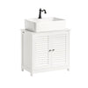 sebuyfr.comG237-W Meuble Sous-Lavabo Meuble de Salle de Bain Vasque, 2 portes et 2 étages