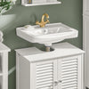 sebuyfr.comG237-W Meuble Sous-Lavabo Meuble de Salle de Bain Vasque, 2 portes et 2 étages