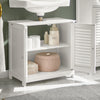 sebuyfr.comG237-W Meuble Sous-Lavabo Meuble de Salle de Bain Vasque, 2 portes et 2 étages