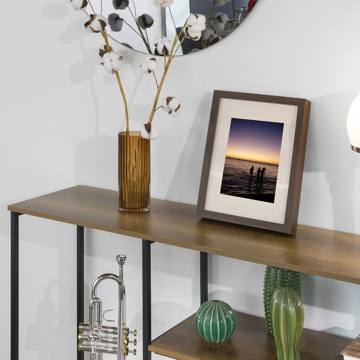 SoBuy FSB35-PF Table Console Table d’entrée Buffet Bout de Canapé avec 3 étagères de Rangement