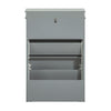 SoBuy FSR78-HG Armoire à Chaussures 2 Abattants Slim 24cm – 8 Paires, Dos Aéré, FSC®, Gris, 54x24x83 cm