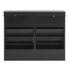 SoBuy FSR79-SCH Armoire à Chaussures 4 Abattants – Séparateurs Réglables, Dos Aéré, Certifiée FSC® – 105×24×83 cm, Noir
