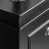 SoBuy FSR79-SCH Armoire à Chaussures 4 Abattants – Séparateurs Réglables, Dos Aéré, Certifiée FSC® – 105×24×83 cm, Noir