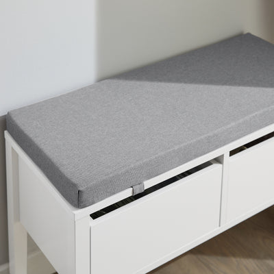 SoBuy FSR88-W Banc à Chaussures avec Coussin Rembourré et Rangement pour Entrée Couloir – 72x30x46 cm, Blanc