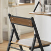 SoBuy FST88-PF Chaise Pliante Robuste en Bois et Métal Chaise Visiteur Chaise Pliable Style Industriel pour Cuisine, Bureau 46 x 48 x 80 cm