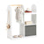 SoBuy KMB40-W Armoire Enfant Penderie Enfant avec Portant Vêtements Garde-Robe avec 3 Étagères Panier en Tissu et 3 Crochets 