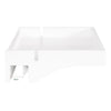 SoBuy NKD01-W Tablette de lit Amovible à encoches câbles - Plateau en Bambou pour Livres, Smartphones & Lunettes - Adapté aux Cadres de lit de 1-3cm 36x25x9cm Blanc