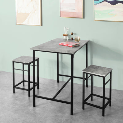 SoBuy OGT11-HG Ensemble de table haute pour salle à manger avec 4 tabourets