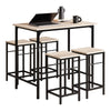 SoBuy OGT11-N Set de 1 Table + 4 Tabourets Ensemble table de bar bistrot